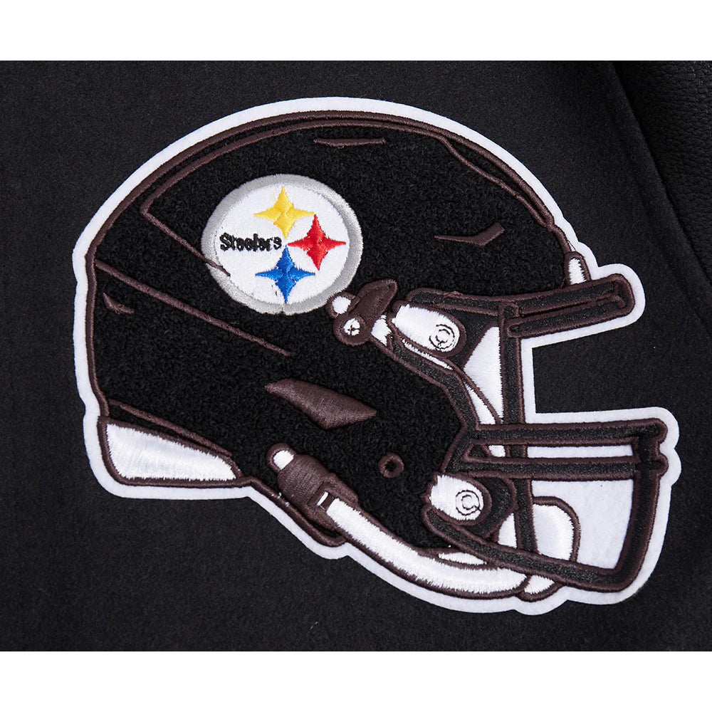 NFL PITTSBURGH STEELERS MASHUP MEN'S RIB WOOL VARSITY JACKET