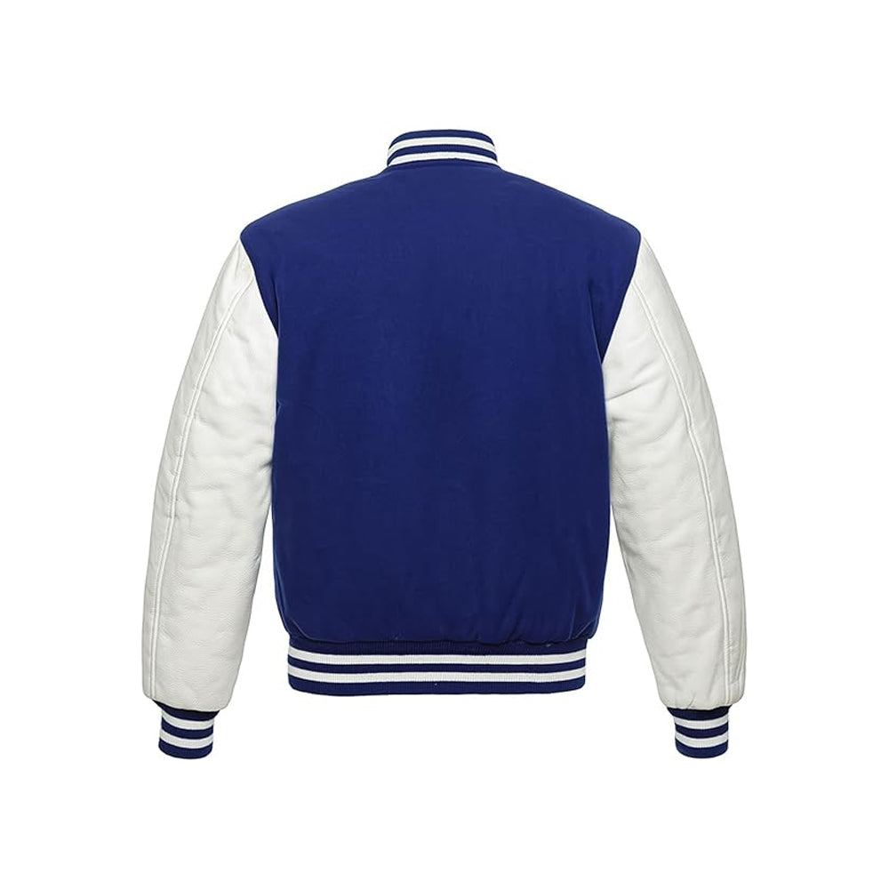 Heritage Varsity Jacket Featuring Genuine Leather Sleeves