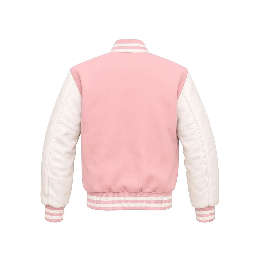 Premium Tailored Varsity Jacket with Luxe Leather Sleeves