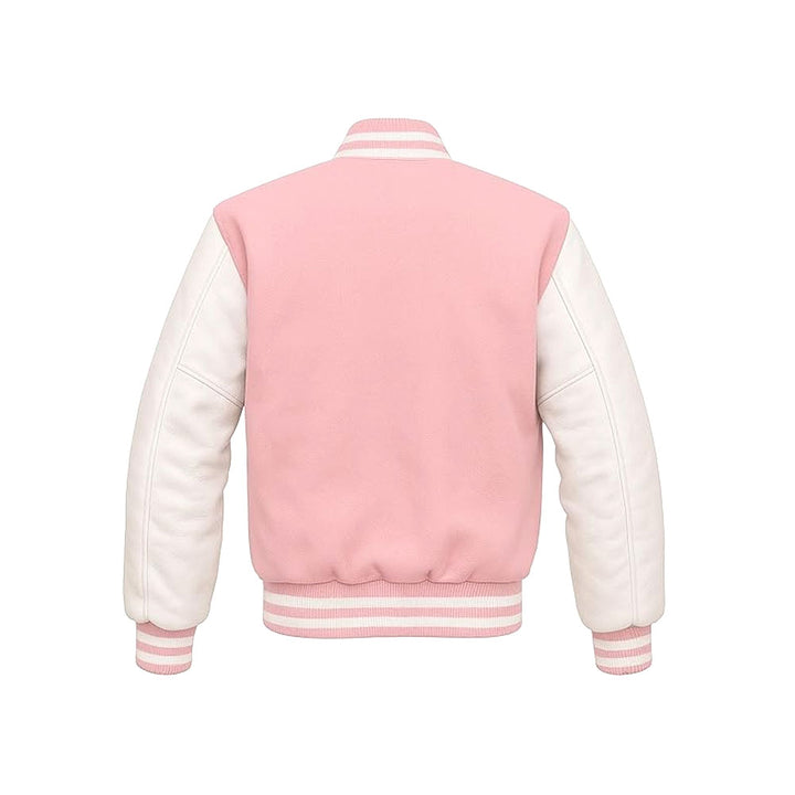 Premium Tailored Varsity Jacket with Luxe Leather Sleeves