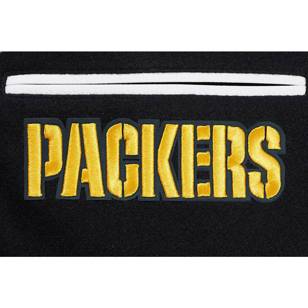 NFL GREEN BAY PACKERS MASHUP MEN'S RIB WOOL VARSITY JACKET