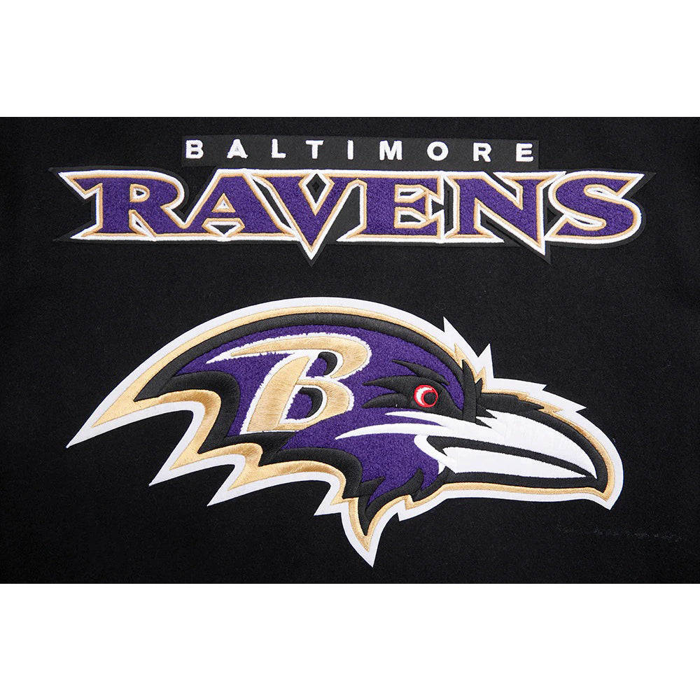 NFL BALTIMORE RAVENS MASHUP MEN'S RIB WOOL VARSITY JACKET