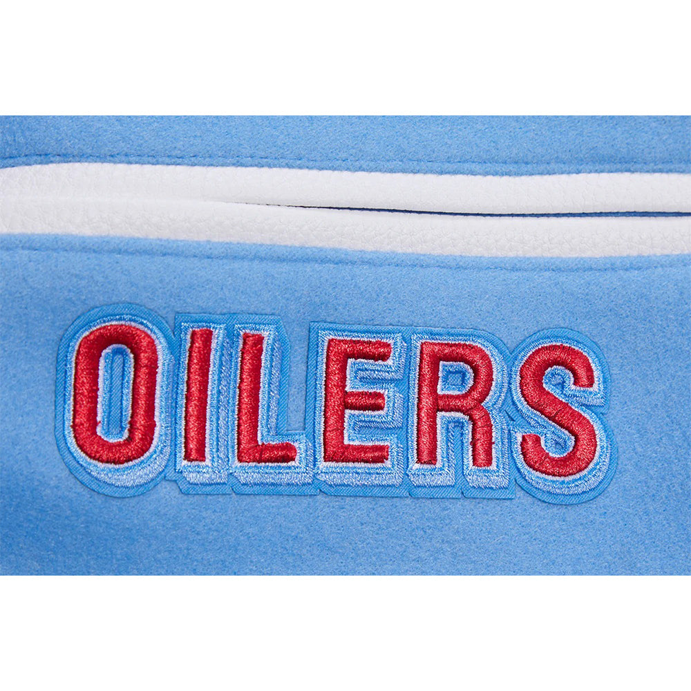 NFL HOUSTON OILERS RETRO CLASSIC MEN'S RIB WOOL VARSITY JACKET