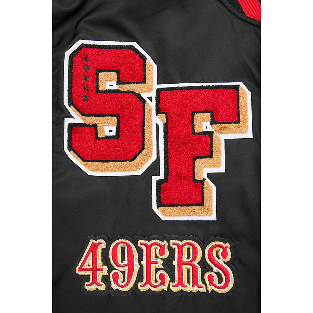 NFL SAN FRANCISCO 49ERS MASHUP MEN'S RIB SATIN JACKET