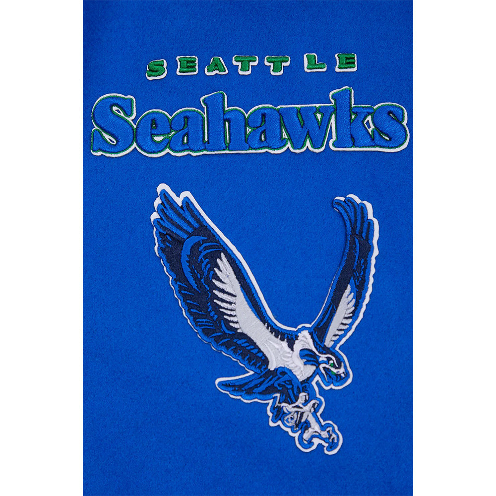 NFL SEATTLE SEAHAWKS RETRO CLASSIC MEN'S RIB WOOL VARSITY JACKET