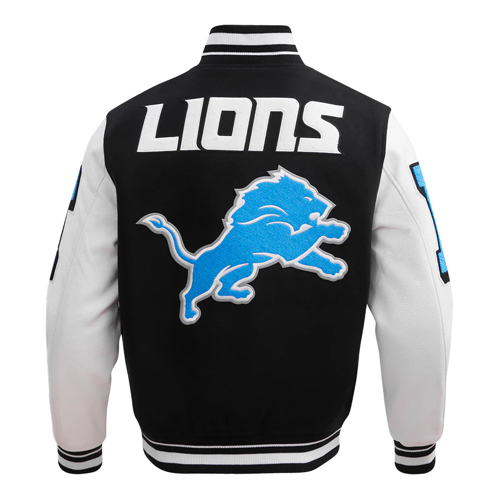 NFL DETROIT LIONS MASHUP MEN'S RIB WOOL VARSITY JACKET