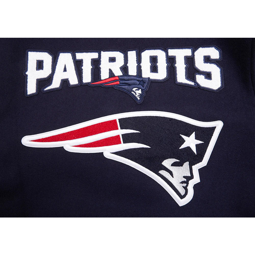 NFL NEW ENGLAND PATRIOTS MASHUP MEN'S RIB WOOL VARSITY JACKET