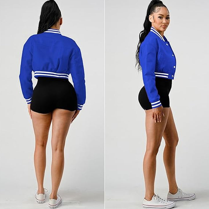 Feminine Fit Bomber Jacket for Casual Outings