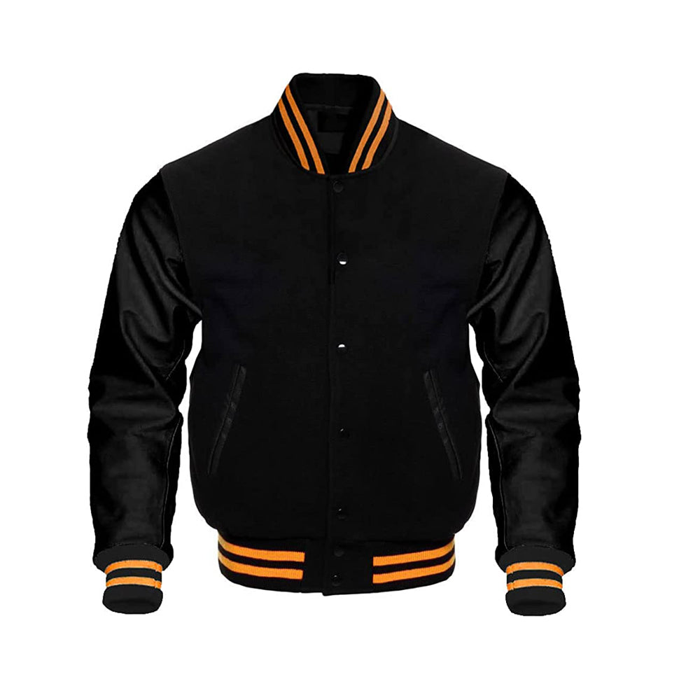 College leather Sleeve Wool Blend Varsity Jacket