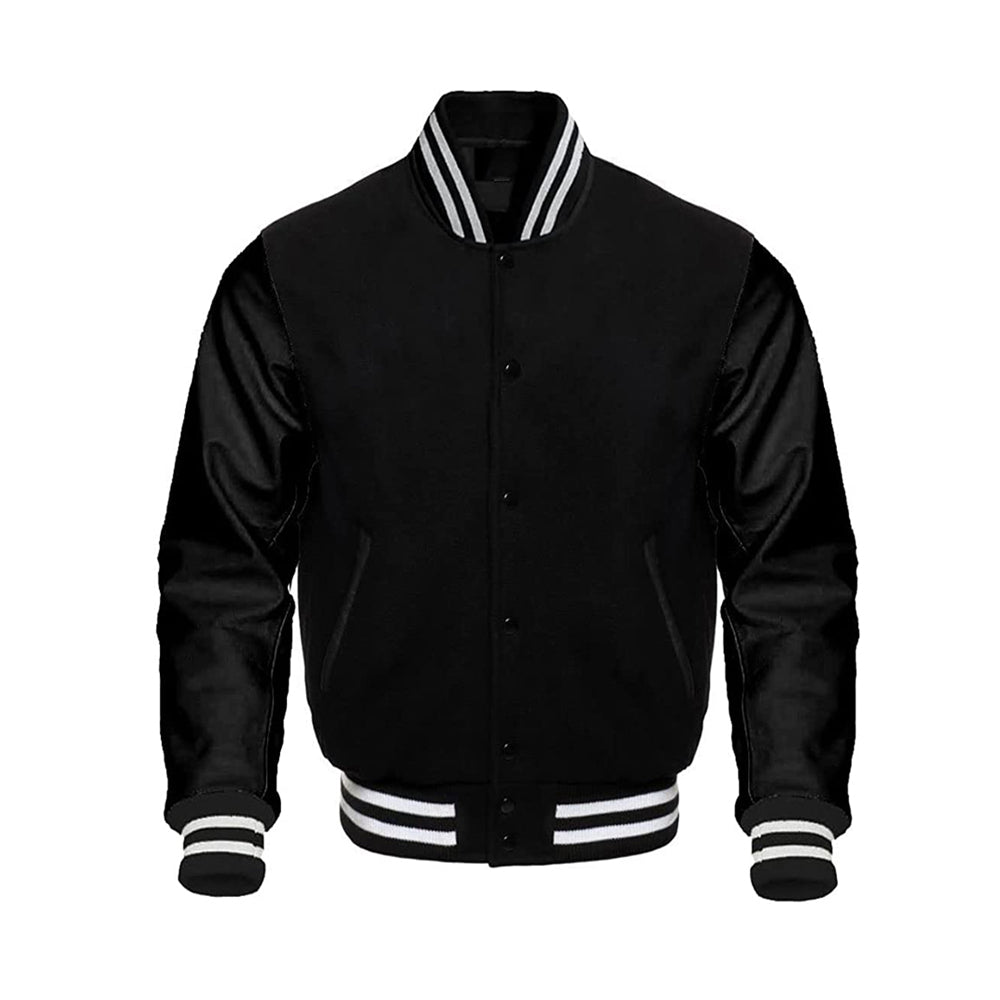 Cool Weather Varsity Jacket With Leather Arms