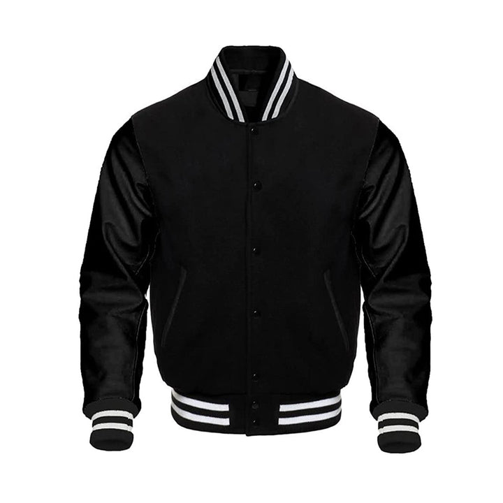 Cool Weather Varsity Jacket With Leather Arms
