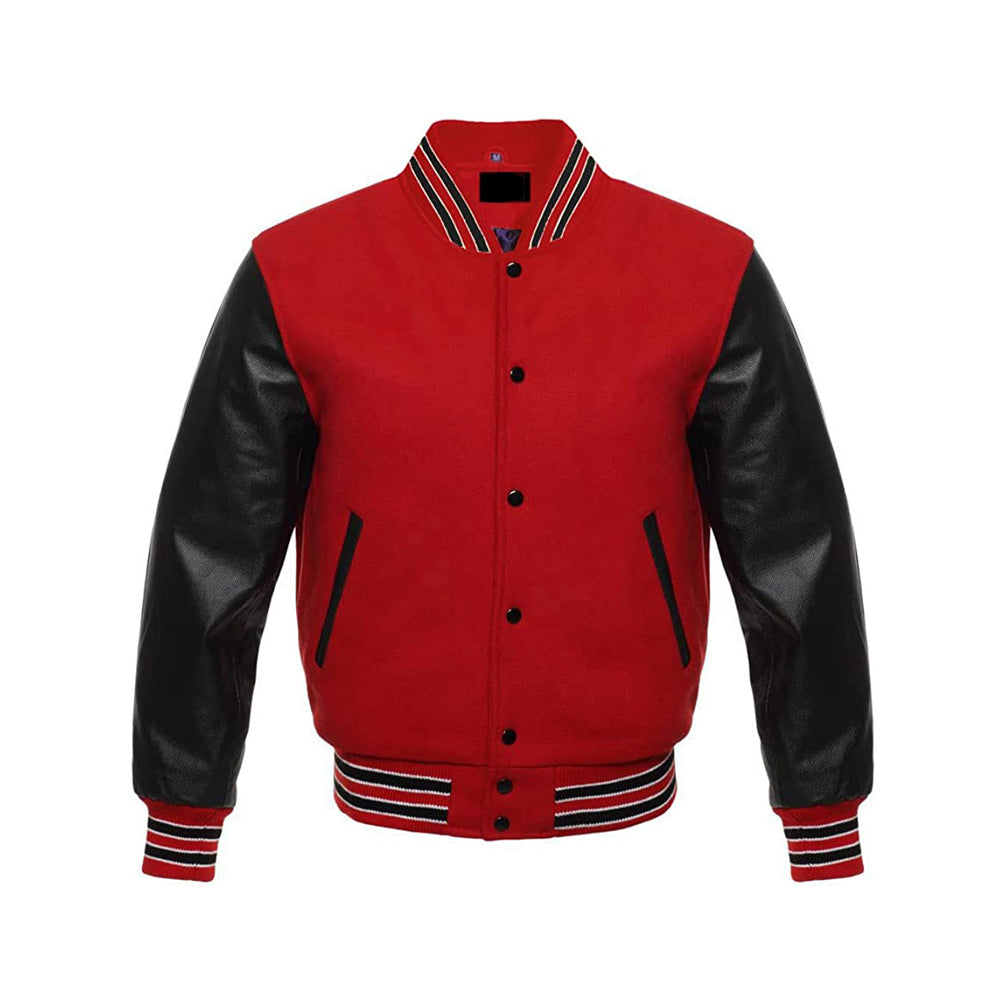 Leather Arm Letterman Jacket For Men And Women