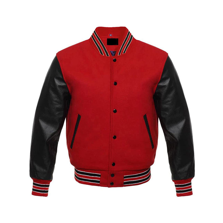 Leather Arm Letterman Jacket For Men And Women