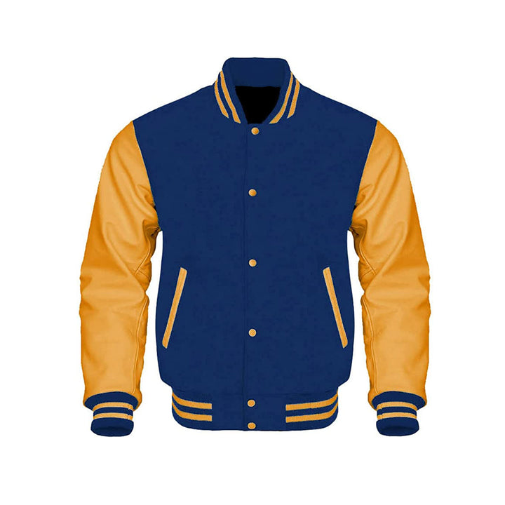 Wool Body Varsity Jacket With Soft Leather Arms