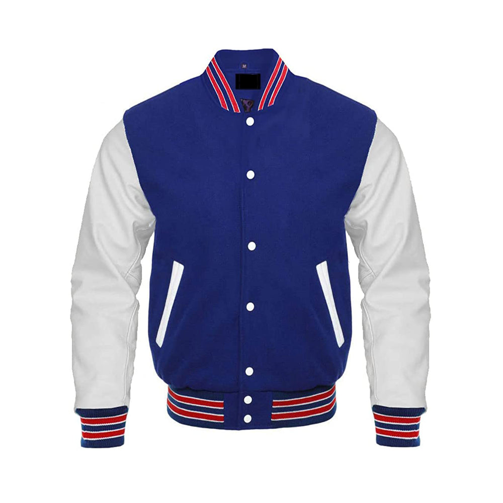 Timeless Varsity Jacket With Wool Body