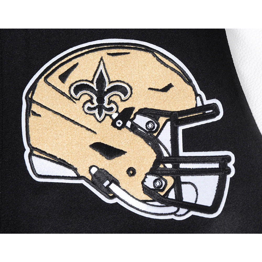 NFL NEW ORLEANS SAINTS MASHUP MEN'S RIB WOOL VARSITY JACKET