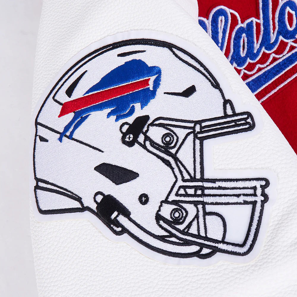 NFL BUFFALO BILLS SCRIPT TAIL MEN'S RIB WOOL VARSITY JACKET