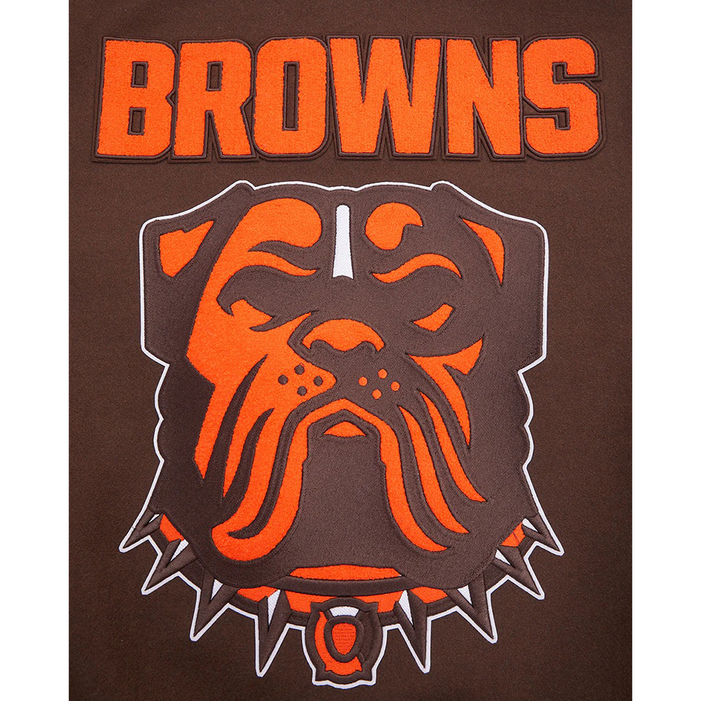 NFL CLEVELAND BROWNS MASHUP MEN'S RIB WOOL VARSITY JACKET