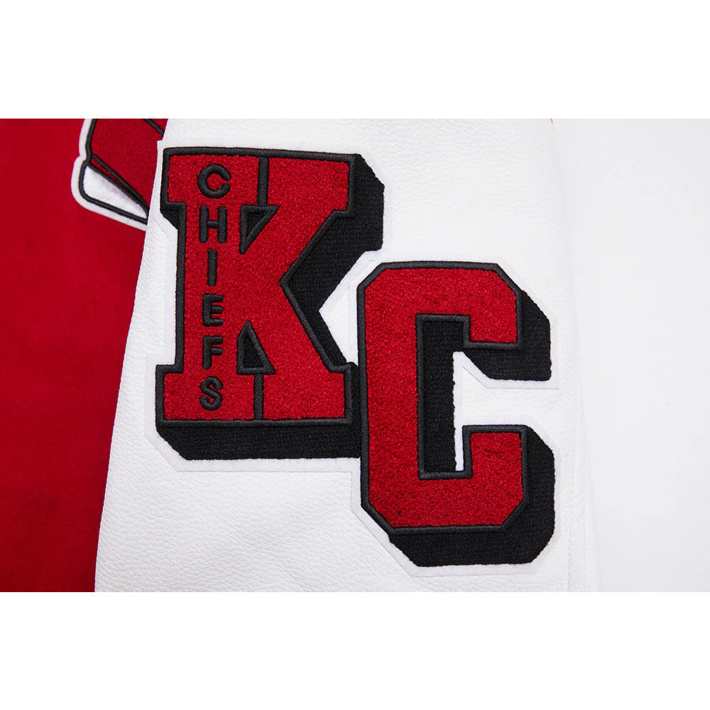 NFL KANSAS CITY CHIEFS MASHUP MEN'S RIB WOOL VARSITY JACKET