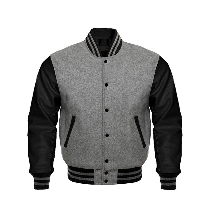 Winter Varsity Jacket With Wool Body