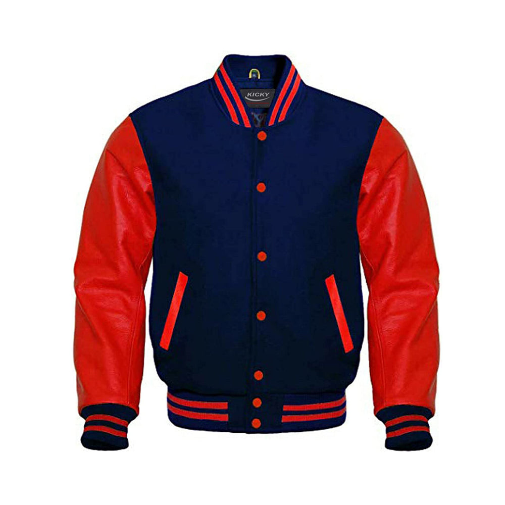 Real Leather Arm Letterman Jacket