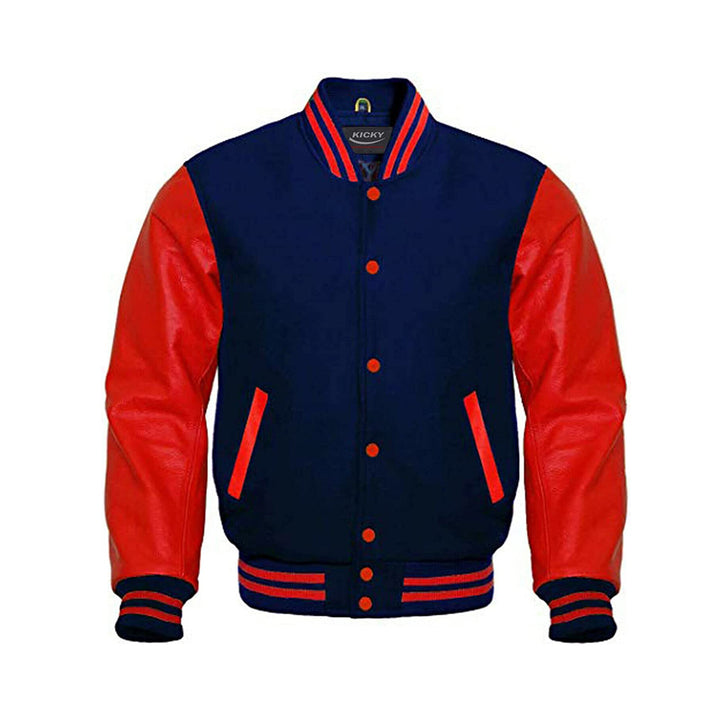 Real Leather Arm Letterman Jacket