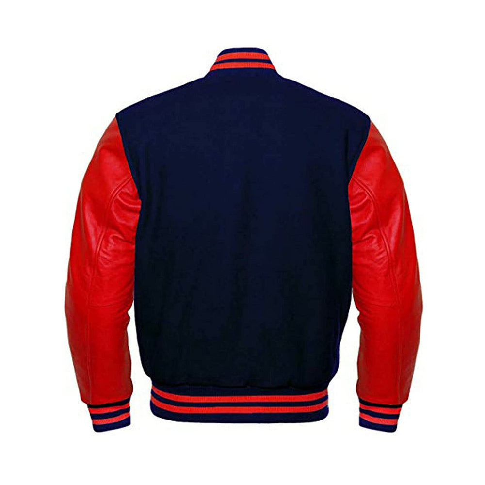 Real Leather Arm Letterman Jacket