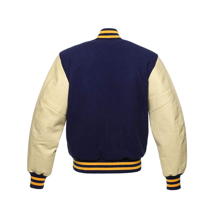 Real Leather Sleeve Varsity Jacket