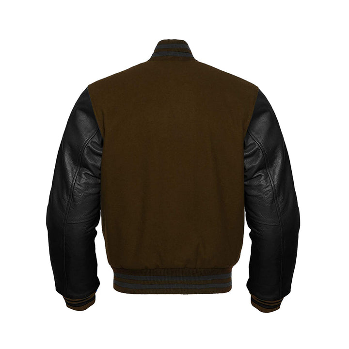classic Varsity Jacket With Wool Body