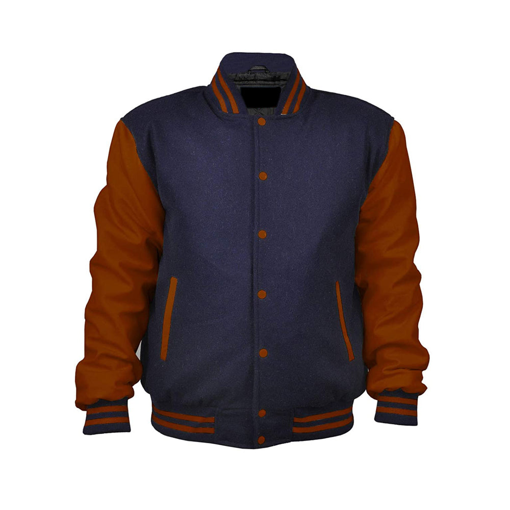 Modren Hoodie Varsity Jacket With Leather Sleeves