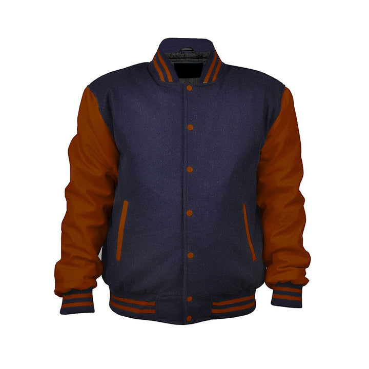 Modren Hoodie Varsity Jacket With Leather Sleeves