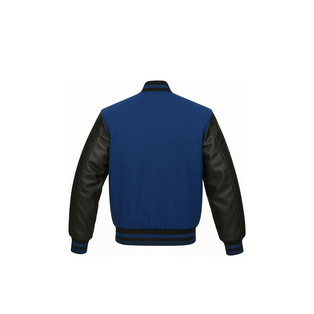 Retro College Jacket with Durable Leather Sleeves