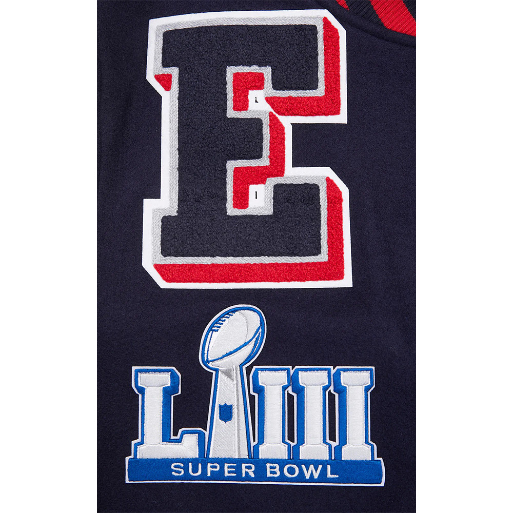 NFL NEW ENGLAND PATRIOTS MASHUP MEN'S RIB WOOL VARSITY JACKET