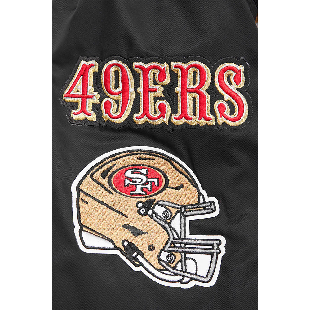 NFL SAN FRANCISCO 49ERS MASHUP MEN'S RIB SATIN JACKET