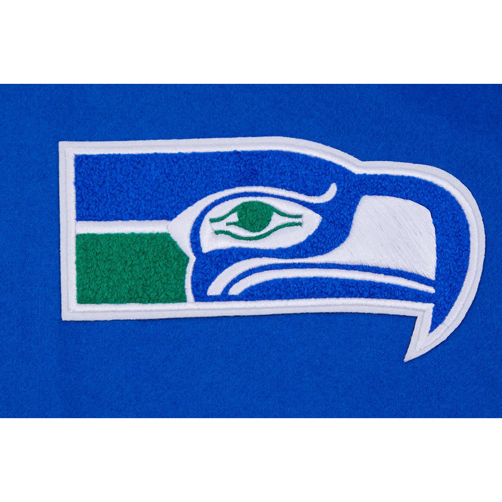 NFL SEATTLE SEAHAWKS RETRO CLASSIC MEN'S RIB WOOL VARSITY JACKET