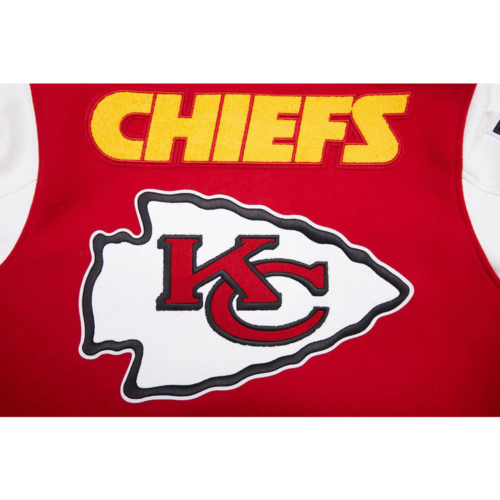 NFL KANSAS CITY CHIEFS MASHUP MEN'S RIB WOOL VARSITY JACKET