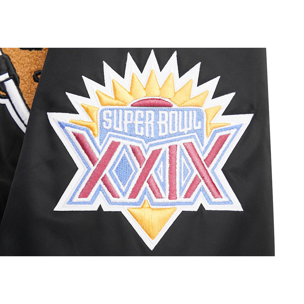 NFL SAN FRANCISCO 49ERS MASHUP MEN'S RIB SATIN JACKET