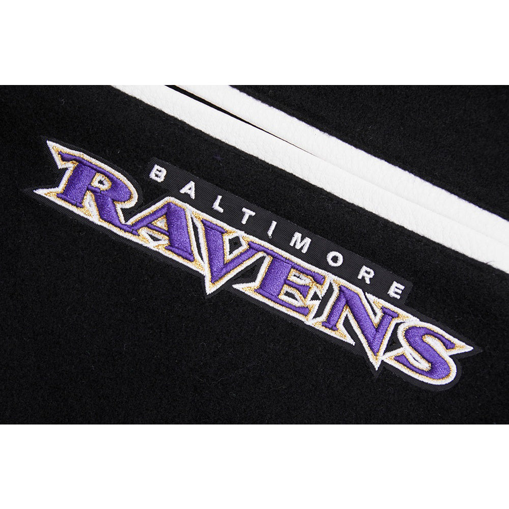 NFL BALTIMORE RAVENS MASHUP MEN'S RIB WOOL VARSITY JACKET