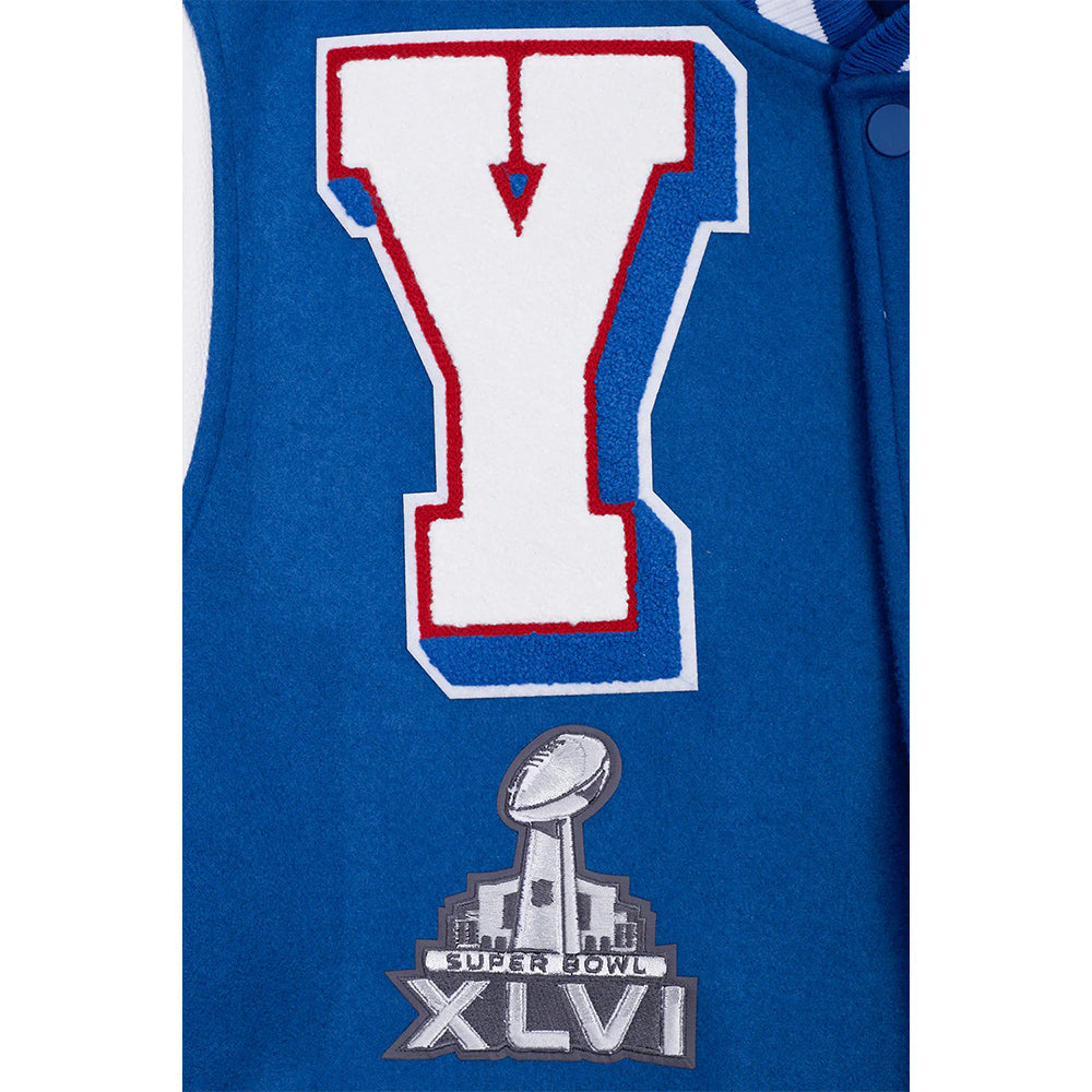 NFL NEW YORK GIANTS MASHUP MEN'S RIB WOOL VARSITY JACKET