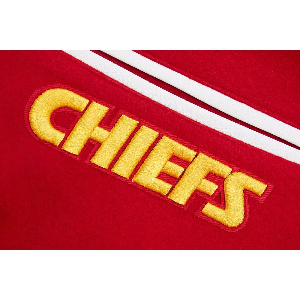 NFL KANSAS CITY CHIEFS MASHUP MEN'S RIB WOOL VARSITY JACKET