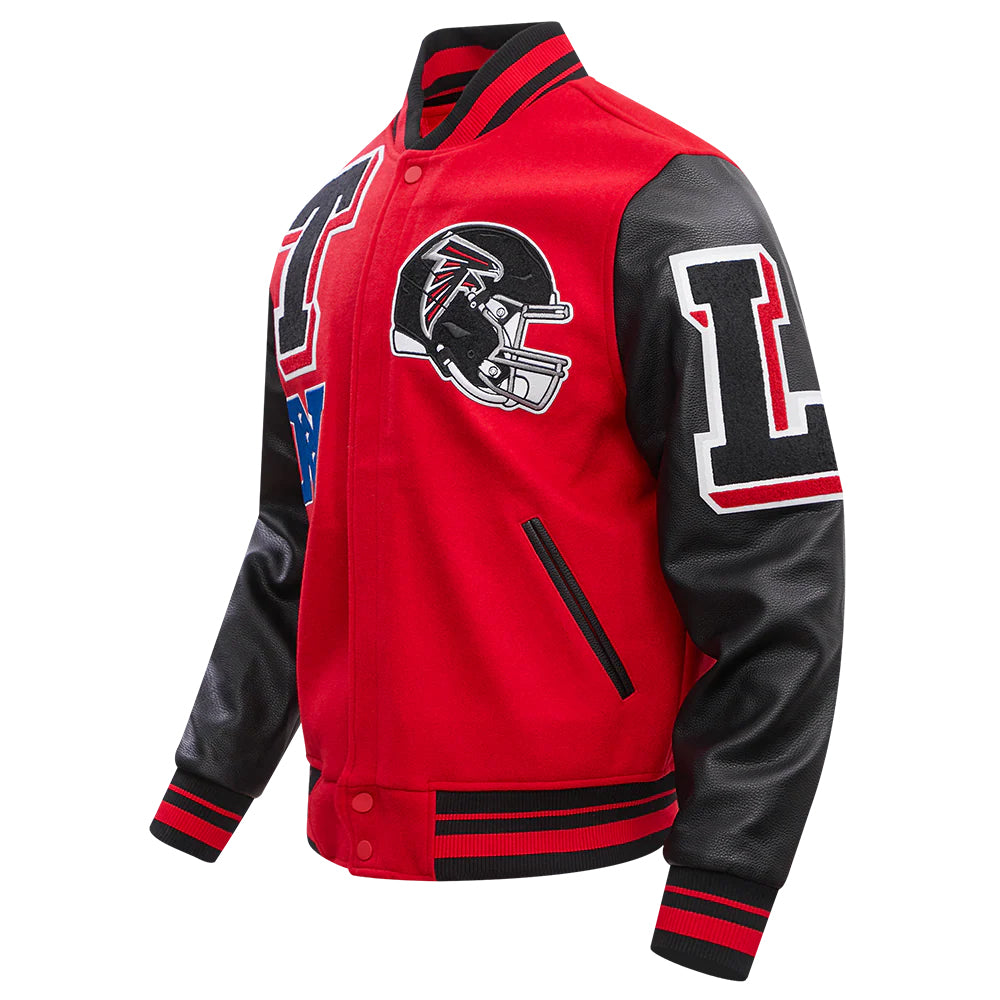 NFL ATLANTA FALCONS RETRO CLASSIC MEN'S RIB WOOL VARSITY JACKET