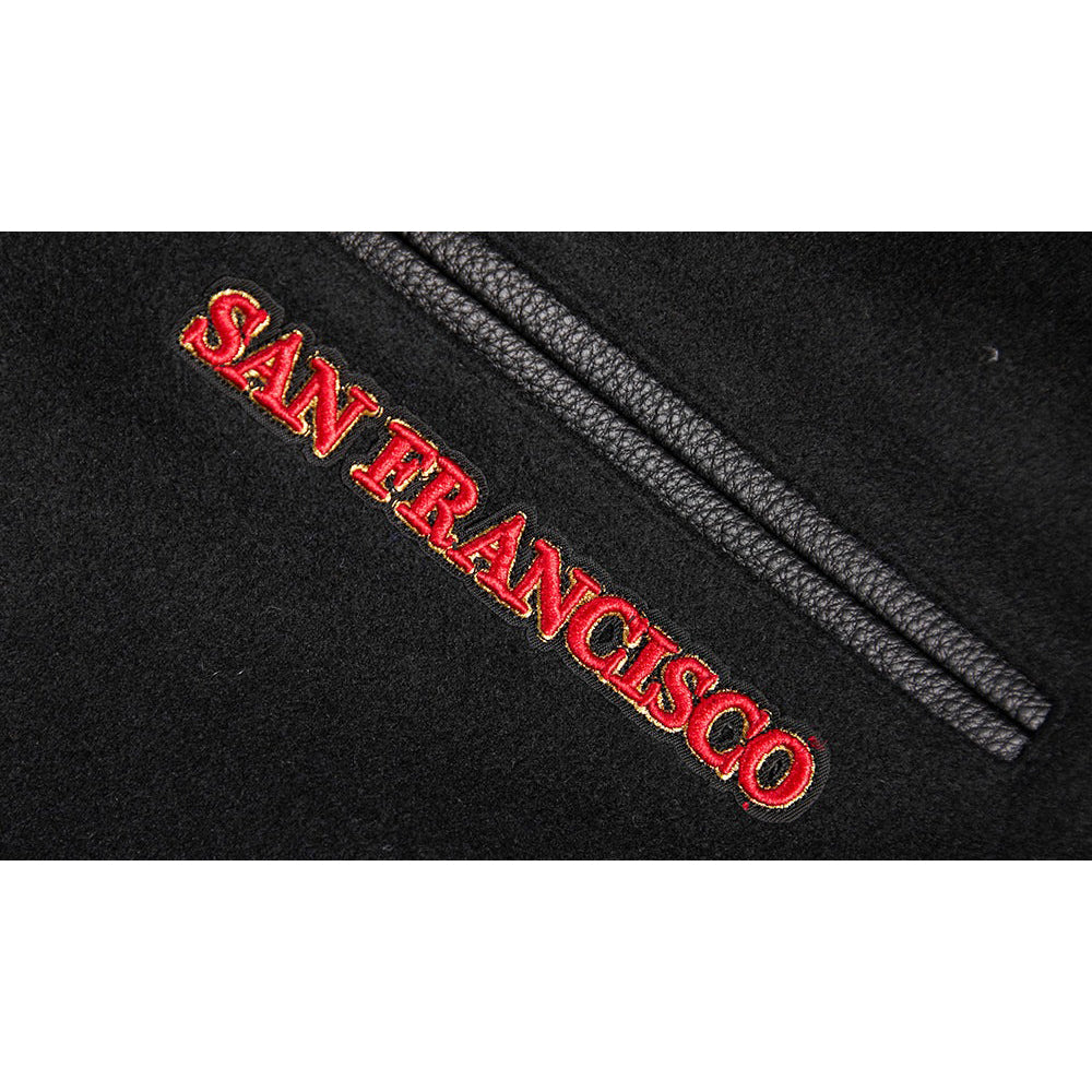 NFL SAN FRANCISCO 49ERS RETRO CLASSIC MEN'S RIB WOOL VARSITY JACKET