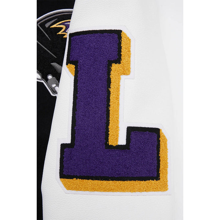 NFL BALTIMORE RAVENS MASHUP MEN'S RIB WOOL VARSITY JACKET