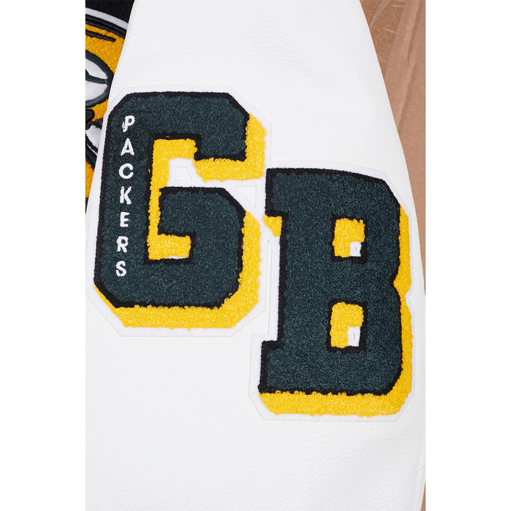 NFL GREEN BAY PACKERS MASHUP MEN'S RIB WOOL VARSITY JACKET