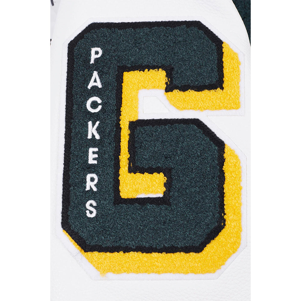 NFL GREEN BAY PACKERS MASHUP MEN'S RIB WOOL VARSITY JACKET