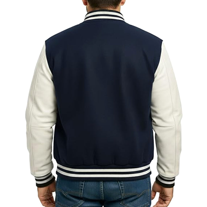 Premium Wool & Leather Varsity Jacket for Men