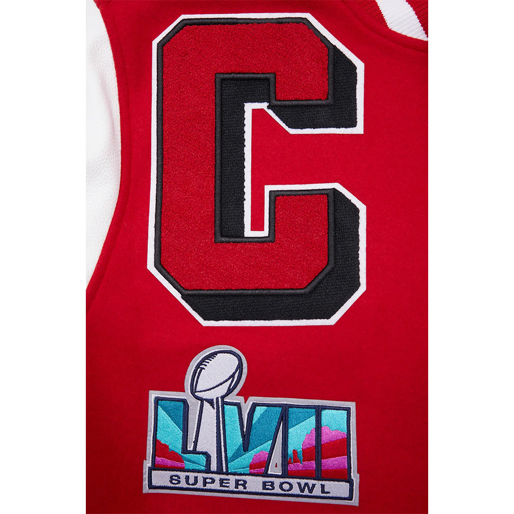 NFL KANSAS CITY CHIEFS MASHUP MEN'S RIB WOOL VARSITY JACKET