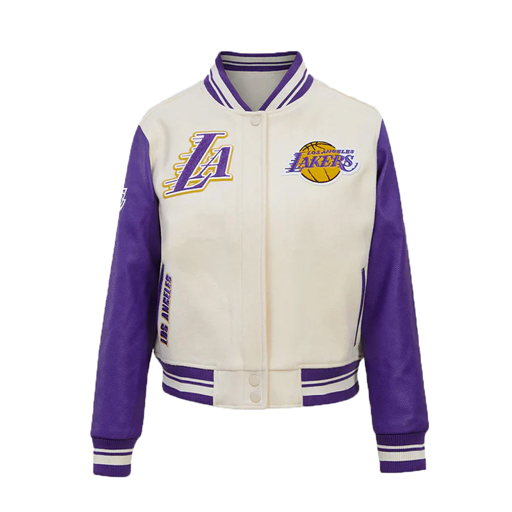 Los Angeles Lakers Women's Purple-white Varsity Jacket