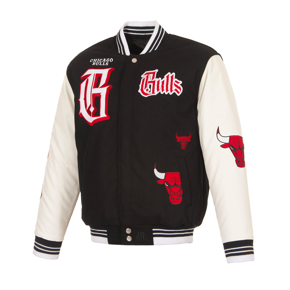 Men's Bulls JH Design Black Gothic Full-Button Jacket