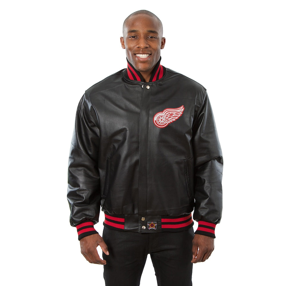 Men's Detroit Red Wings JH Design Black Jacket